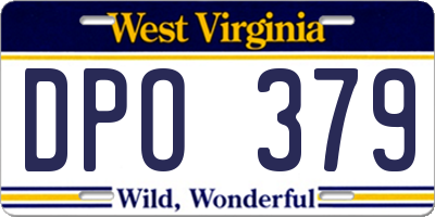 WV license plate DPO379