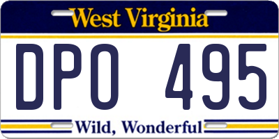 WV license plate DPO495