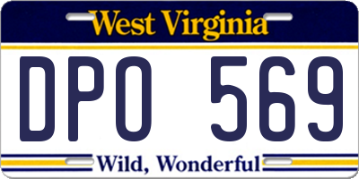 WV license plate DPO569
