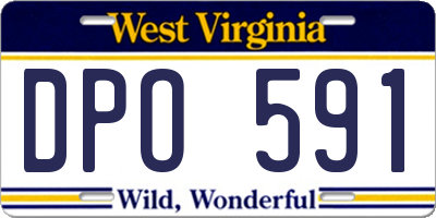 WV license plate DPO591