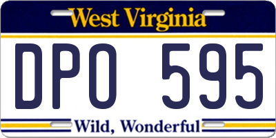 WV license plate DPO595