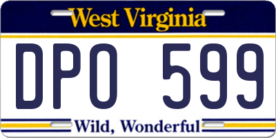 WV license plate DPO599