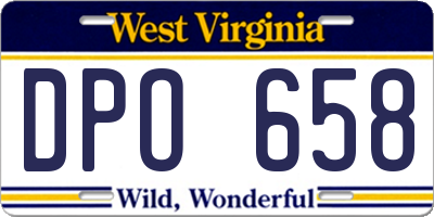 WV license plate DPO658