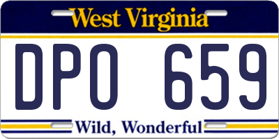 WV license plate DPO659