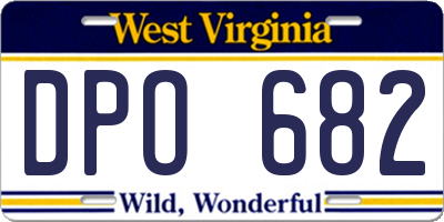 WV license plate DPO682