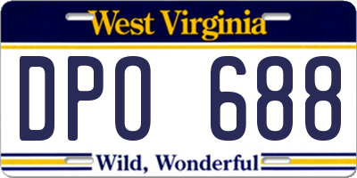 WV license plate DPO688