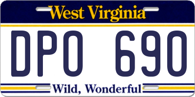WV license plate DPO690