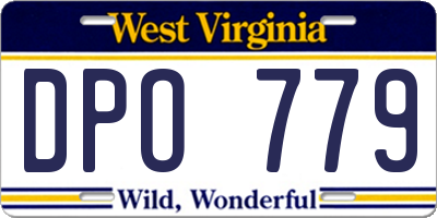 WV license plate DPO779