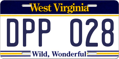 WV license plate DPP028