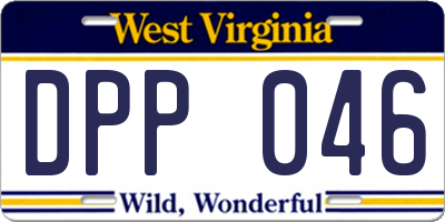 WV license plate DPP046