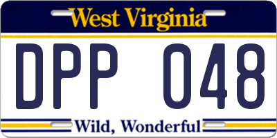 WV license plate DPP048