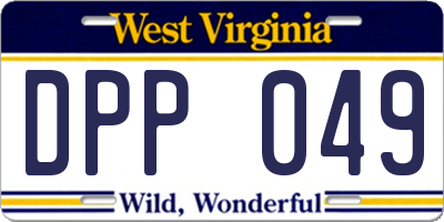 WV license plate DPP049