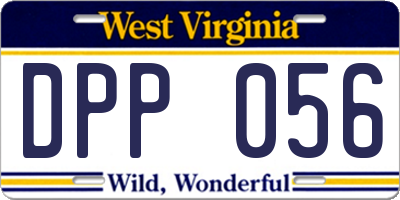 WV license plate DPP056