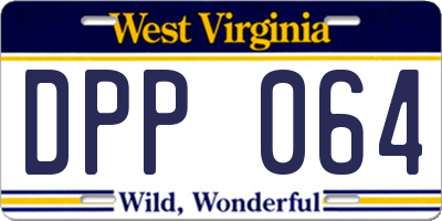 WV license plate DPP064