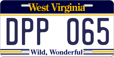 WV license plate DPP065