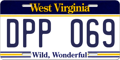 WV license plate DPP069