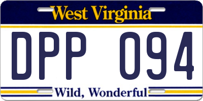 WV license plate DPP094