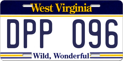 WV license plate DPP096