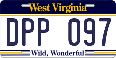 WV license plate DPP097