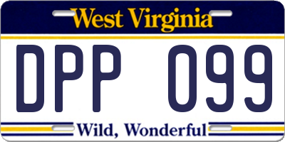 WV license plate DPP099
