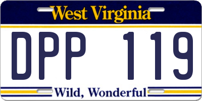 WV license plate DPP119