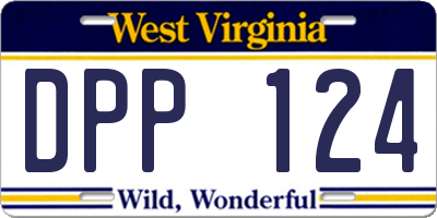 WV license plate DPP124