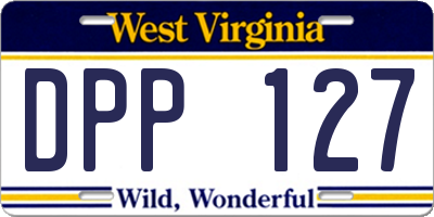 WV license plate DPP127