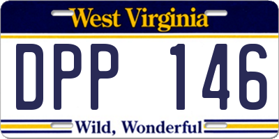 WV license plate DPP146