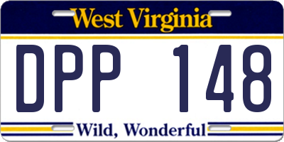 WV license plate DPP148
