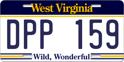 WV license plate DPP159