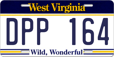WV license plate DPP164