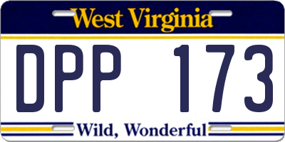 WV license plate DPP173
