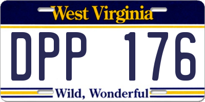 WV license plate DPP176