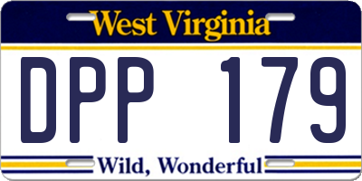 WV license plate DPP179