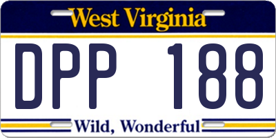 WV license plate DPP188