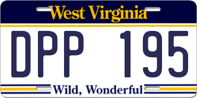 WV license plate DPP195