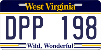 WV license plate DPP198