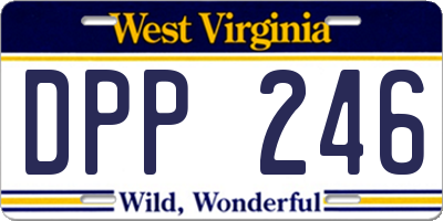 WV license plate DPP246