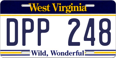 WV license plate DPP248