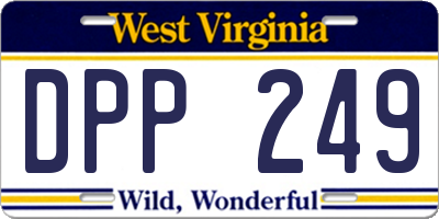 WV license plate DPP249