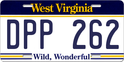 WV license plate DPP262