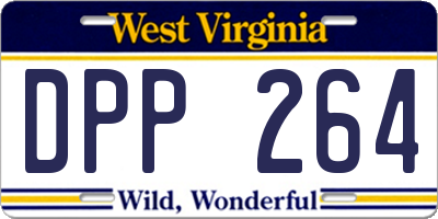 WV license plate DPP264