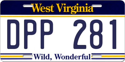 WV license plate DPP281