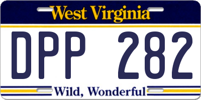 WV license plate DPP282
