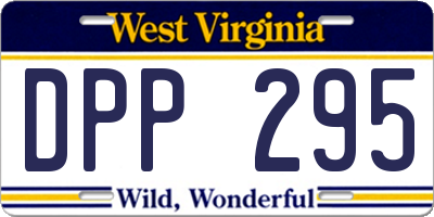 WV license plate DPP295