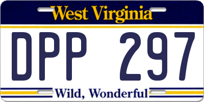 WV license plate DPP297