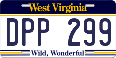 WV license plate DPP299