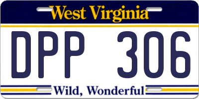 WV license plate DPP306