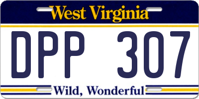 WV license plate DPP307