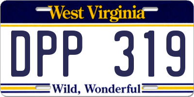 WV license plate DPP319